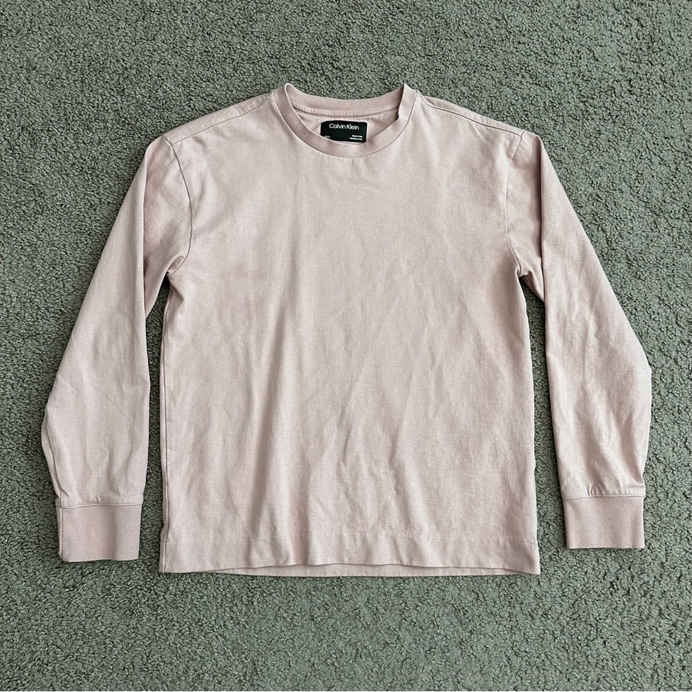 Calvin Klein Light Pink Pullover Long Sleeve Shirt Sweater Womens S